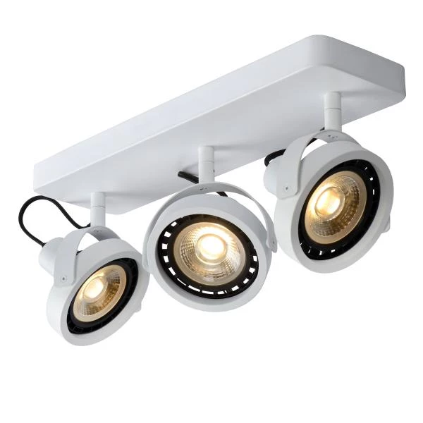 Lucide TALA LED - Spot plafond - LED Dim to warm - GU10 - 3x12W 2200K/3000K - Blanc - détail 3